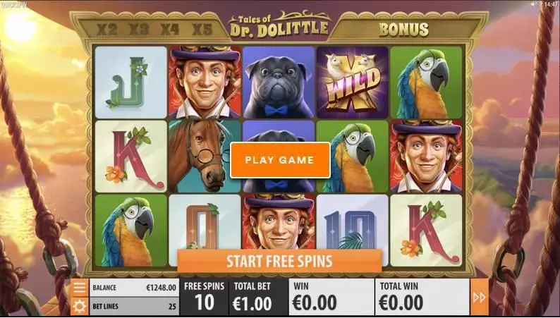 Tales of Dr. Dolittle Slots made by Quickspin - Main Screen Reels