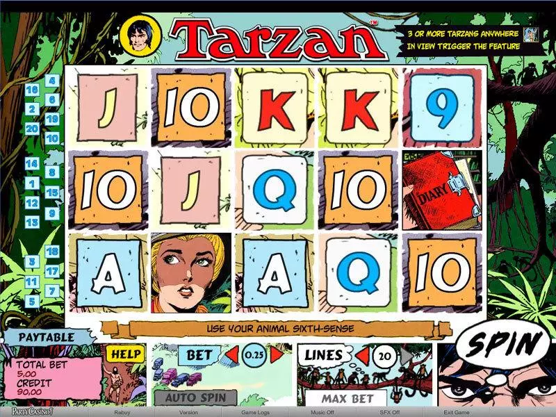 Tarzan Slots made by bwin.party - Main Screen Reels