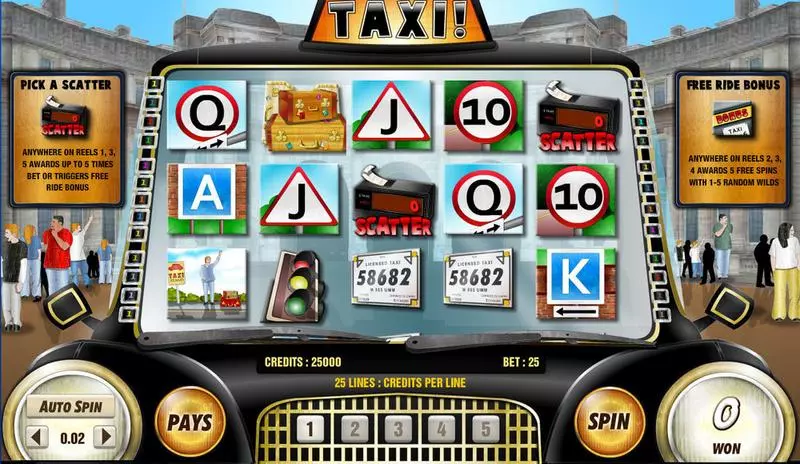 Taxi! Slots made by Amaya - Main Screen Reels