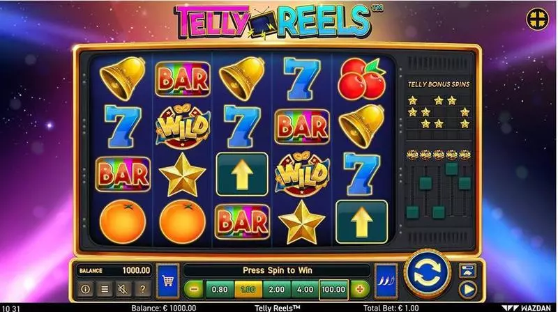 Telly Reels Slots made by Wazdan - Main Screen Reels