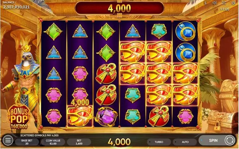 Temple of Ra Slots made by Endorphina - Main Screen Reels