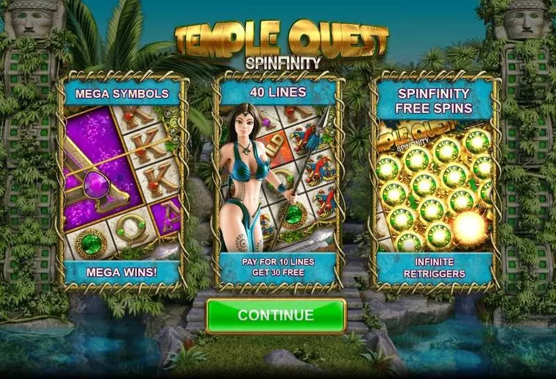 Temple Quest Spinfinity Slots made by Big Time Gaming - Info and Rules