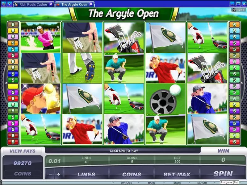 The Argyle Open Slots made by Microgaming - Main Screen Reels