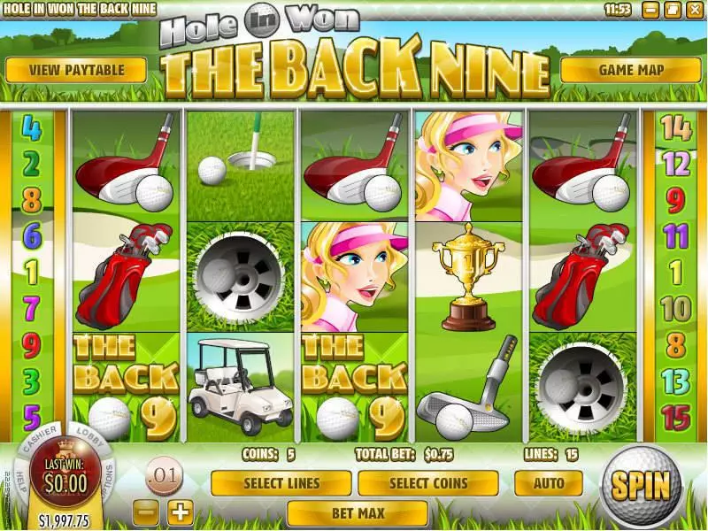 The Back Nine Slots made by Rival - Main Screen Reels