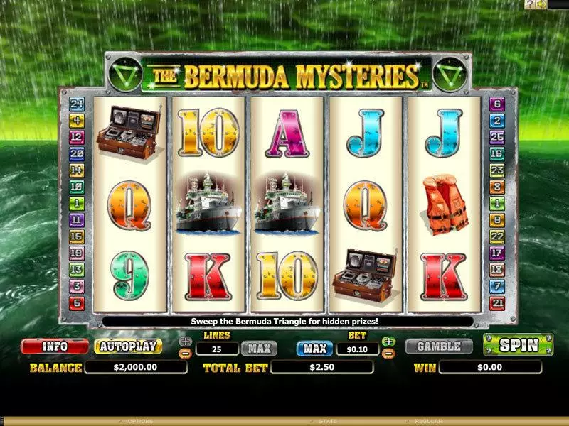 The Bermuda Mysteries Slots made by Microgaming - Main Screen Reels