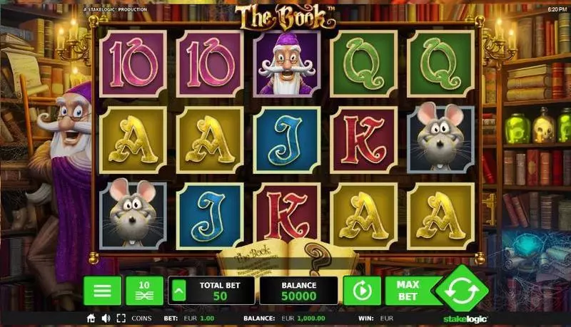 The Book Slots made by StakeLogic - Main Screen Reels