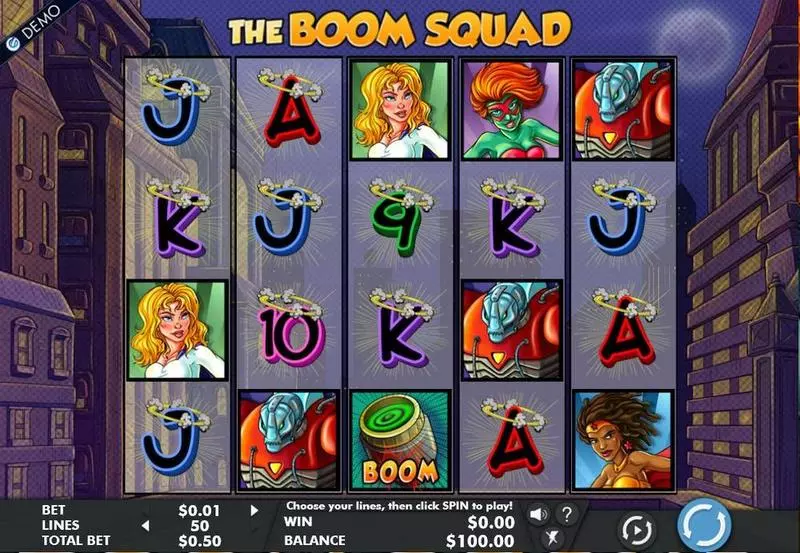 The Boom Squad Slots made by Genesis - Main Screen Reels