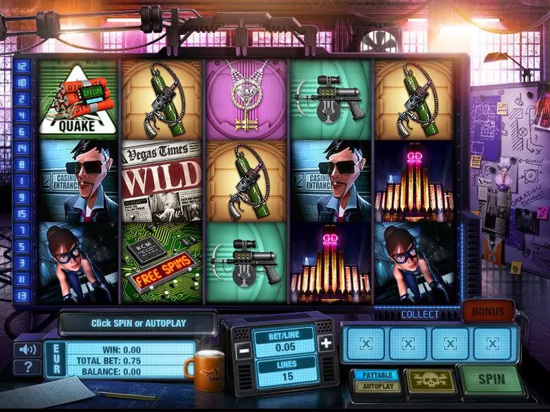 The Casino Job Slots made by GTECH - Main Screen Reels