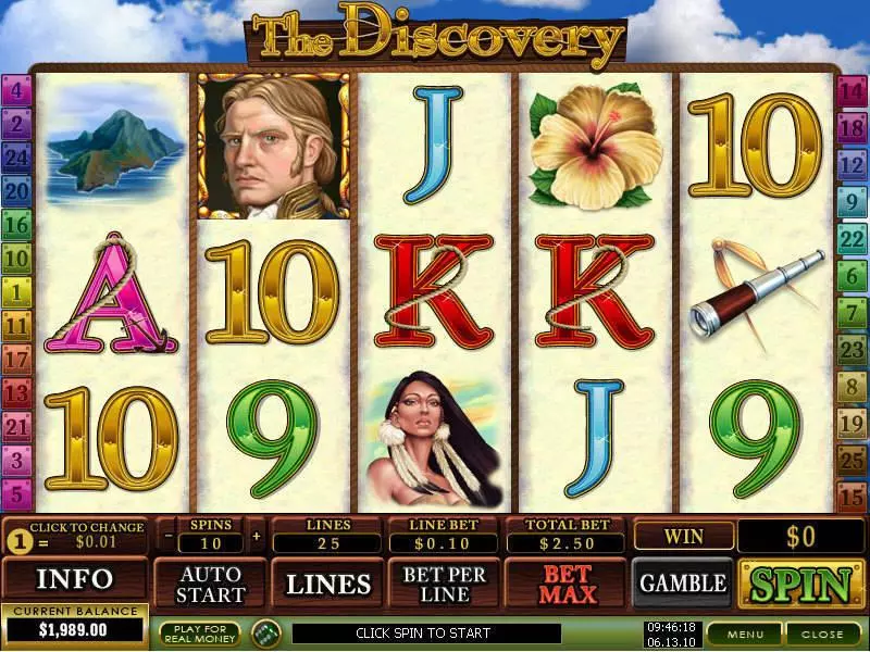 The Discovery Slots made by PlayTech - Main Screen Reels