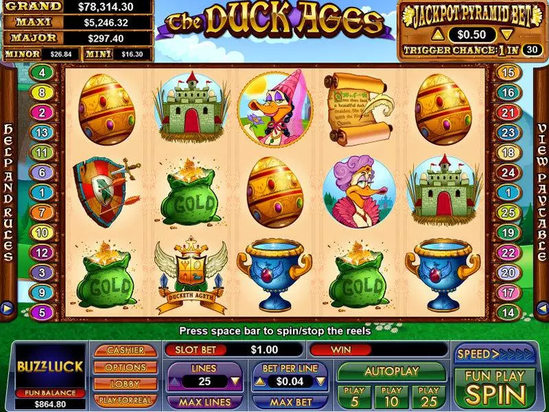 The Duck Ages Slots made by NuWorks - Main Screen Reels