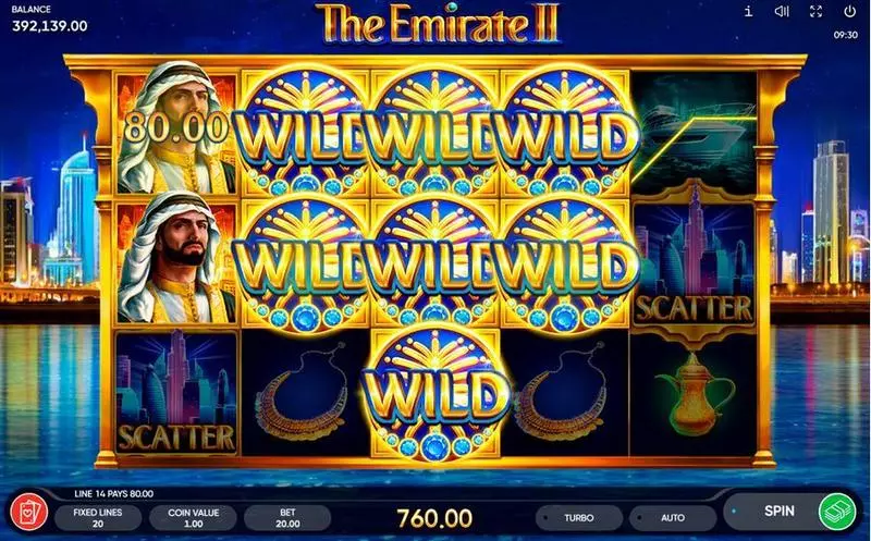 The Emirate II Slots made by Endorphina - Stacked Wilds Info