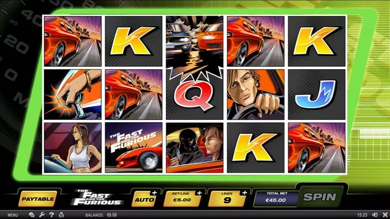 The Fast and the Furious Slots made by SPIELO G2 - Main Screen Reels