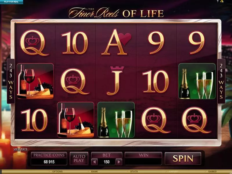 The Finer Reels of Life Slots made by Microgaming - Main Screen Reels