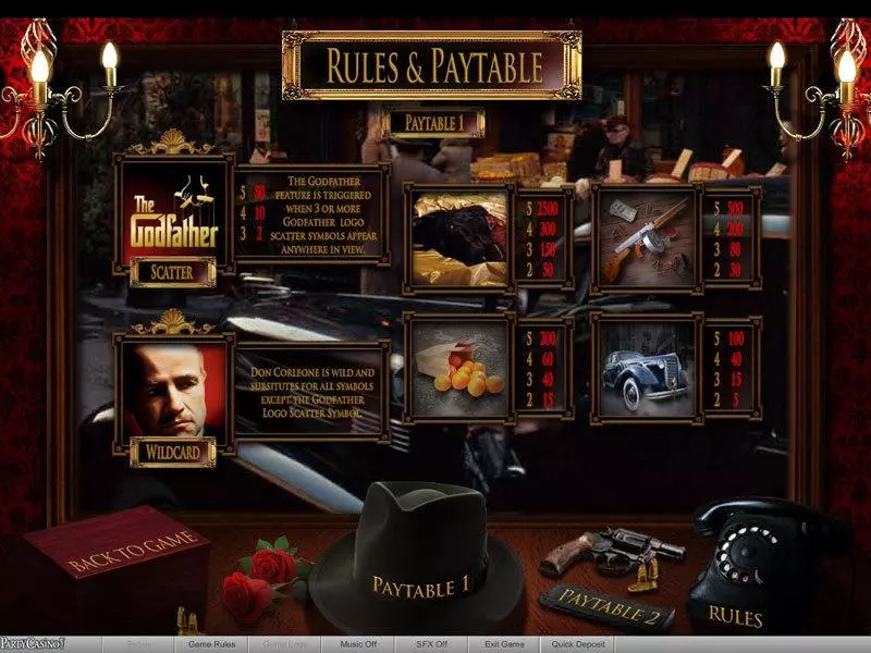 The Godfather Part I Slots made by bwin.party - Info and Rules