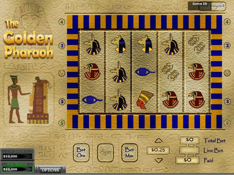 The Golden Pharaoh Slots made by DGS - Main Screen Reels