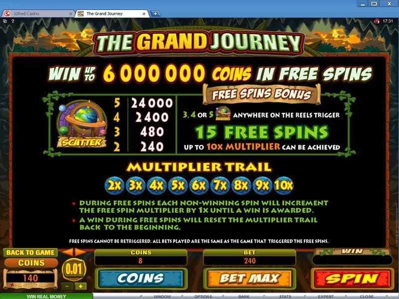 The Grand Journey Slots made by Microgaming - Bonus 1