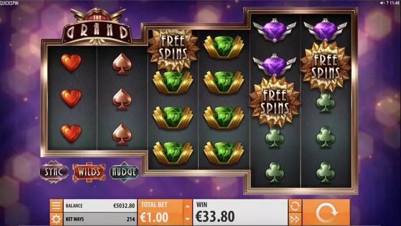 The Grand Slots made by Quickspin - Free Spins Feature
