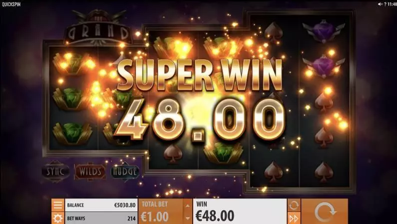 The Grand Slots made by Quickspin - Winning Screenshot