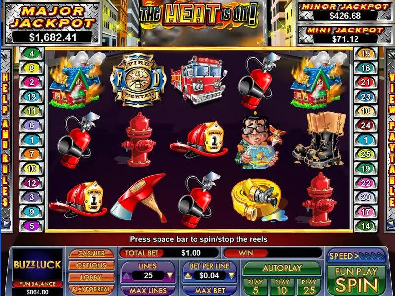 The Heat Is On! Slots made by NuWorks - Main Screen Reels