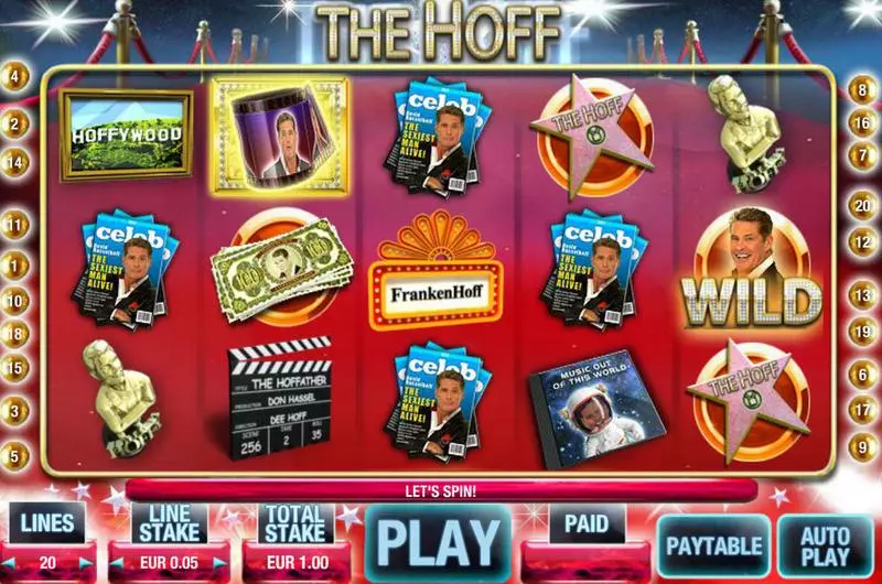 The Hoff Slots made by MX Digital - Main Screen Reels