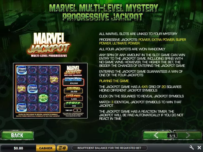 The Incredible Hulk 50 Line Slots made by PlayTech - Bonus 4