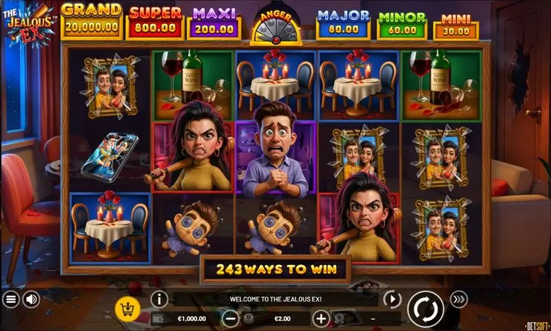 The Jealous Ex Slots made by BetSoft - Main Screen Reels