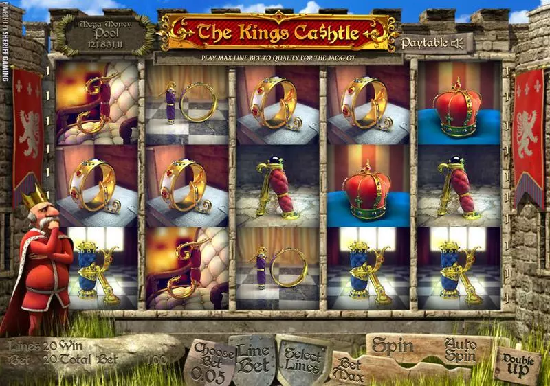 The King's Ca$htle Slots made by Sheriff Gaming - Main Screen Reels