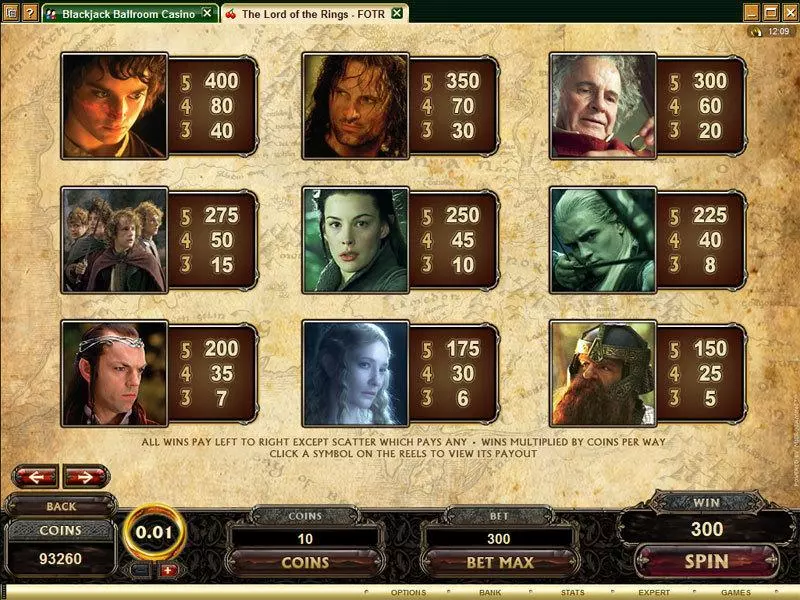 The Lord of the Rings - The Fellowship of the Ring Slots made by Microgaming - Info and Rules