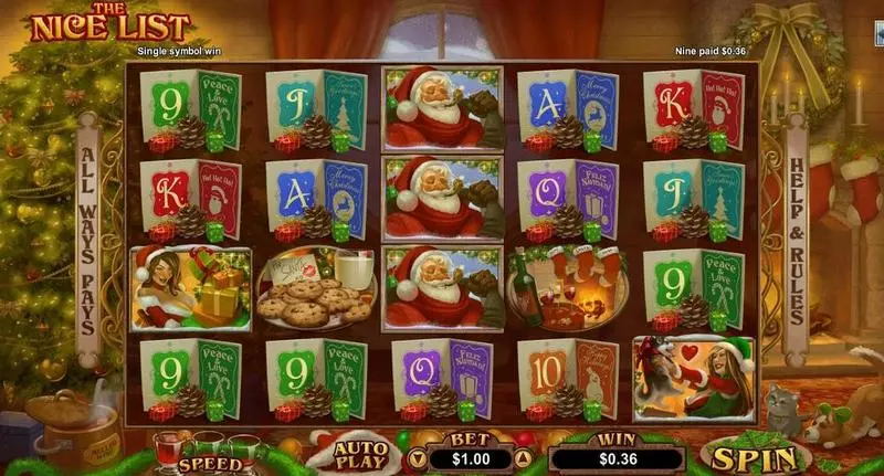 The Nice List Slots made by RTG - Main Screen Reels