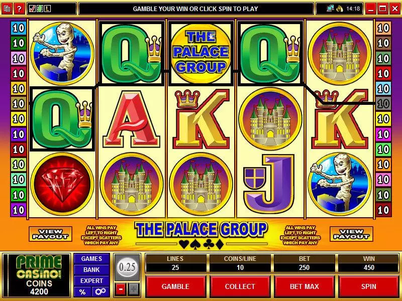The Palace Group Slots made by Microgaming - Main Screen Reels