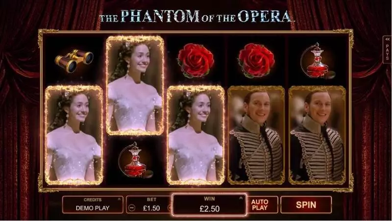 The Phantom of the Opera Slots made by Microgaming - Main Screen Reels
