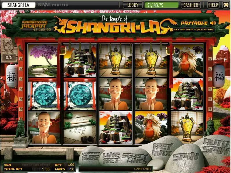 The Temple of Shangri-La Slots made by Sheriff Gaming - Main Screen Reels