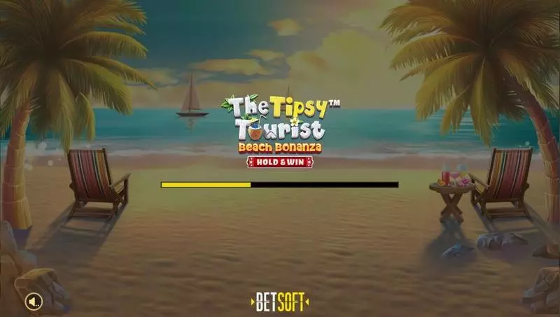 The Tipsy Tourist - Beach Bonanza - Hold & Win Slots made by BetSoft - Introduction Screen