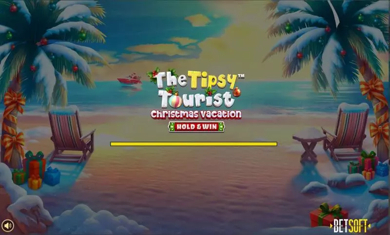 The Tipsy Tourist - Christmas Vacation Slots made by BetSoft - Introduction Screen