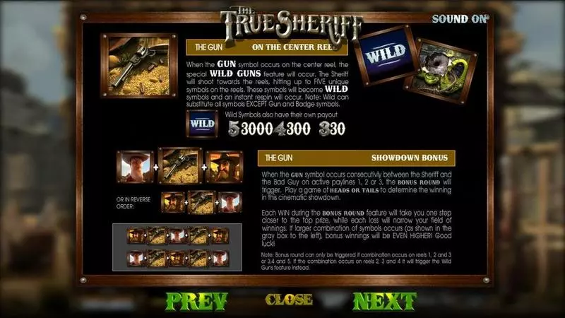 The True Sheriff Slots made by BetSoft - Info and Rules