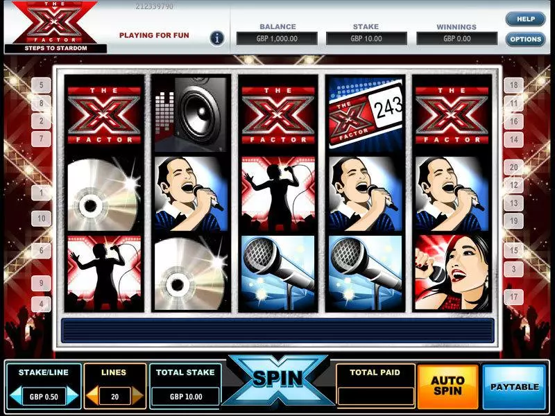 The X Factor Slots made by iGlobal Media - Main Screen Reels
