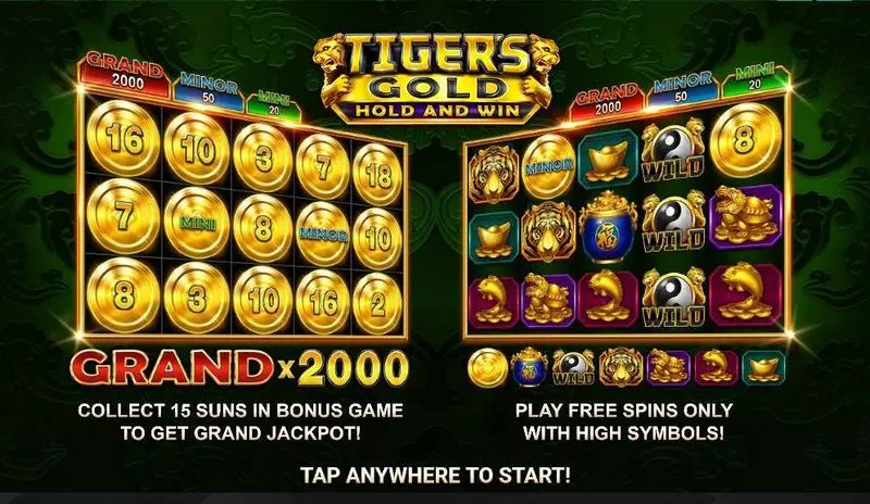 Tiger's Gold: Hold and Win Slots made by Booongo - Info and Rules