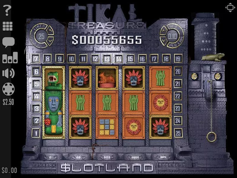 Tikal Treasure Slots made by Slotland Software - Main Screen Reels