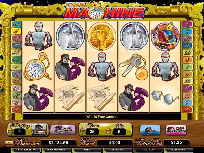 Time Machine Slots made by CryptoLogic - Main Screen Reels