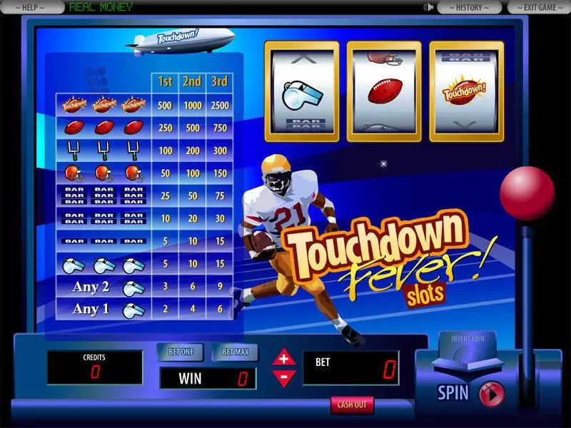 Touchdown Fever Slots made by DGS - Main Screen Reels
