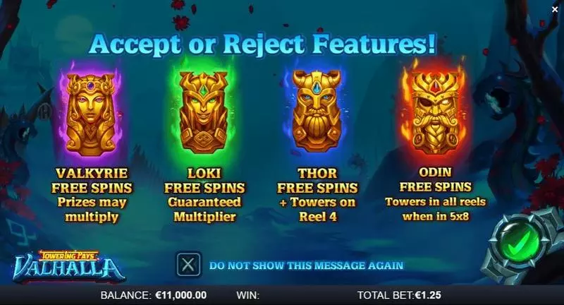 Towering Pays Valhalla Slots made by ReelPlay - Free Spins Feature