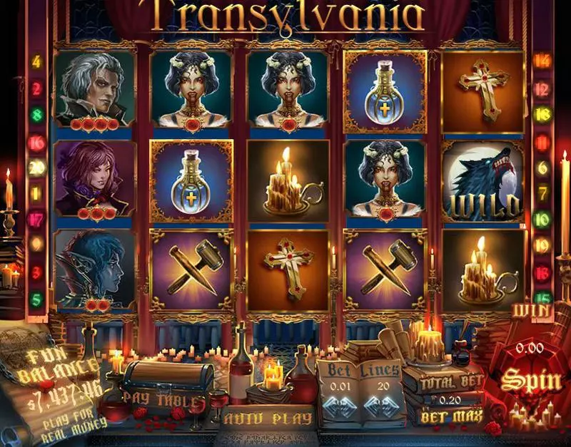 Transylvania Slots made by Topgame - Main Screen Reels