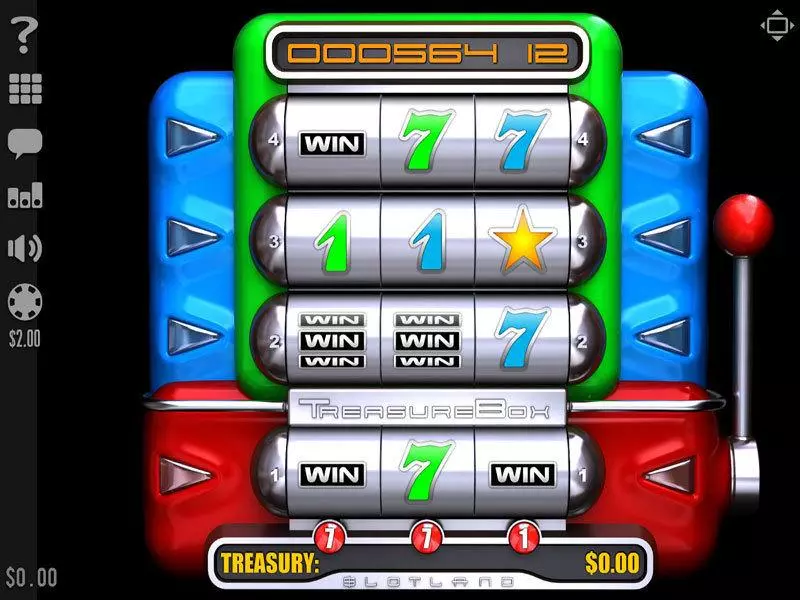 TreasureBox Slots made by Slotland Software - Main Screen Reels