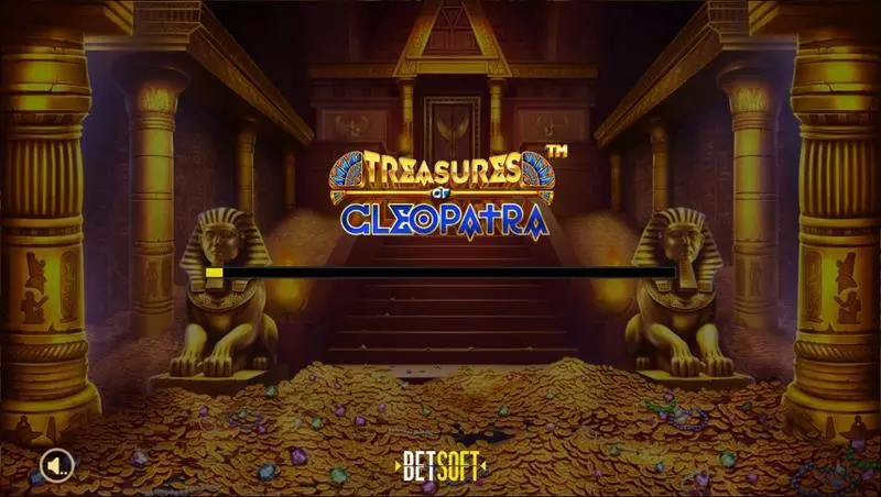 Treasures of Cleopatra Slots made by BetSoft - Introduction Screen