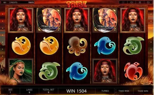 Tribe Slots made by Endorphina - Main Screen Reels