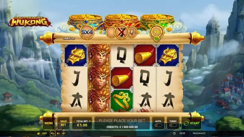 Trinity Treasure Wukong Slots made by Greentube - Main Screen Reels