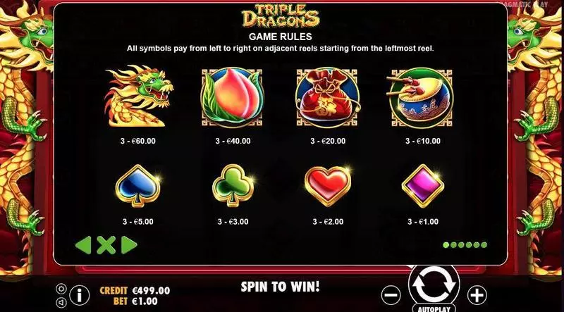 Triple Dragons Slots made by Pragmatic Play - Info and Rules