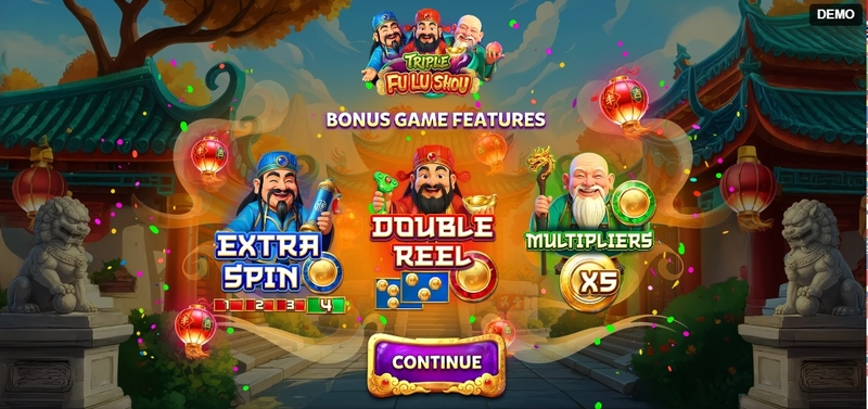 Triple Fu Lu Shou Slots made by Red Rake Gaming - Info and Rules