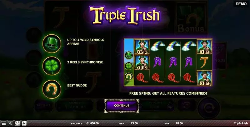 Triple Irish Slots made by Red Rake Gaming - Info and Rules