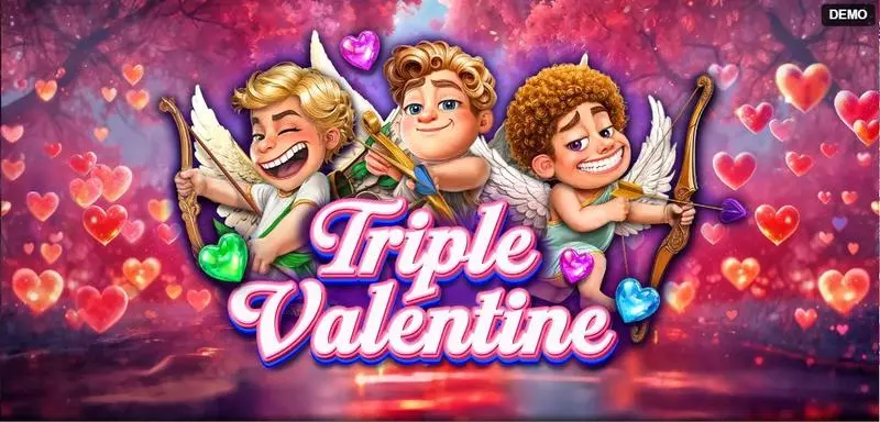 Triple Valentine Slots made by Red Rake Gaming - Introduction Screen